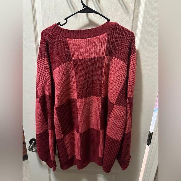 Torrid Bold Red and Pink Striped Sweater - Picture 2 of 3